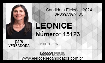 Candidato LEONICE 2024 - URUSSANGA - Eleições