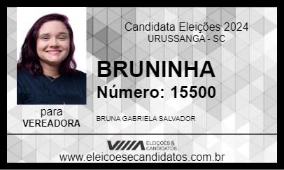 Candidato BRUNINHA 2024 - URUSSANGA - Eleições