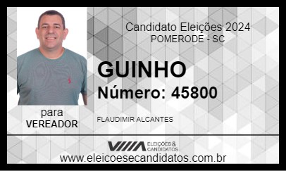 Candidato GUINHO 2024 - POMERODE - Eleições