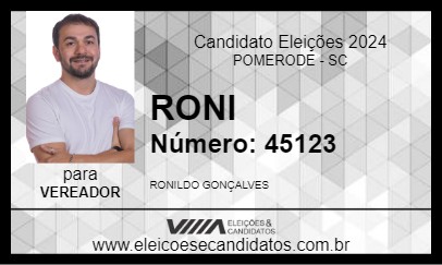 Candidato RONI 2024 - POMERODE - Eleições