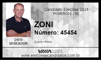 Candidato ZONI 2024 - POMERODE - Eleições