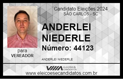 Candidato ANDERLEI NIEDERLE 2024 - SÃO CARLOS - Eleições