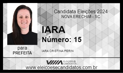 Candidato IARA PERIN 2024 - NOVA ERECHIM - Eleições