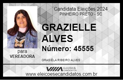 Candidato GRAZIELLE ALVES 2024 - PINHEIRO PRETO - Eleições