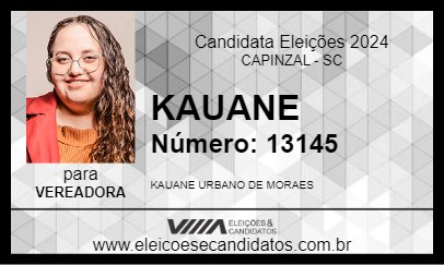 Candidato KAUANE 2024 - CAPINZAL - Eleições