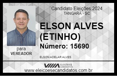 Candidato ELSON ALVES (ETINHO) 2024 - TANGARÁ - Eleições