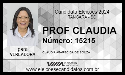 Candidato PROF CLAUDIA 2024 - TANGARÁ - Eleições