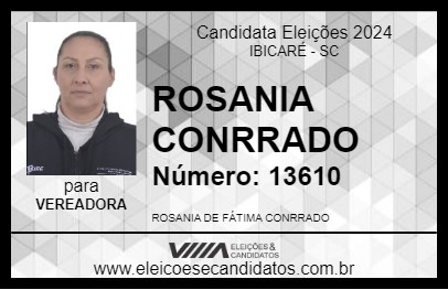 Candidato ROSANIA CONRRADO 2024 - IBICARÉ - Eleições