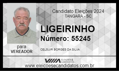 Candidato LIGEIRINHO 2024 - TANGARÁ - Eleições