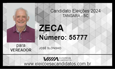 Candidato ZECA 2024 - TANGARÁ - Eleições