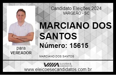 Candidato MARCIANO DOS SANTOS 2024 - VARGEÃO - Eleições