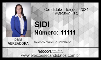 Candidato SIDI 2024 - VARGEÃO - Eleições