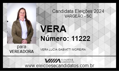 Candidato VERA 2024 - VARGEÃO - Eleições