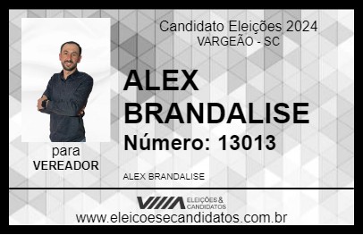 Candidato ALEX BRANDALISE 2024 - VARGEÃO - Eleições