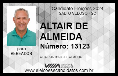 Candidato ALTAIR DE ALMEIDA 2024 - SALTO VELOSO - Eleições