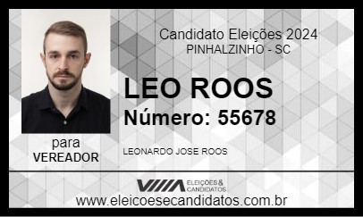 Candidato LEO ROOS 2024 - PINHALZINHO - Eleições