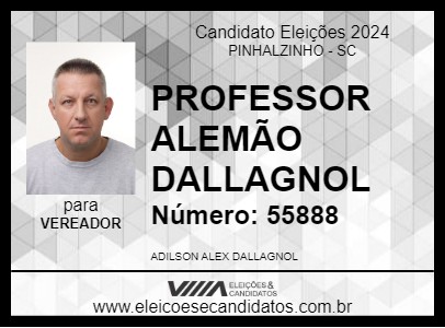 Candidato PROFESSOR ALEMÃO DALLAGNOL 2024 - PINHALZINHO - Eleições