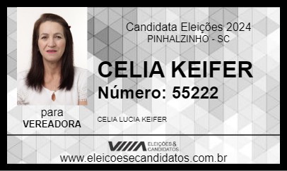 Candidato CELIA KEIFER 2024 - PINHALZINHO - Eleições