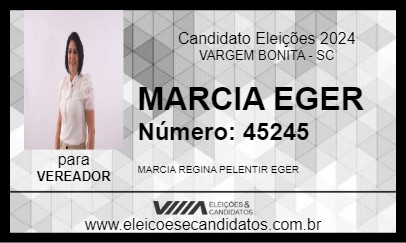 Candidato MARCIA EGER 2024 - VARGEM BONITA - Eleições