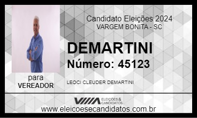 Candidato DEMARTINI 2024 - VARGEM BONITA - Eleições