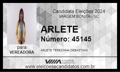 Candidato ARLETE 2024 - VARGEM BONITA - Eleições