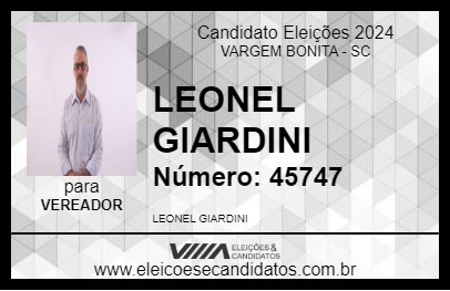 Candidato LEONEL GIARDINI 2024 - VARGEM BONITA - Eleições