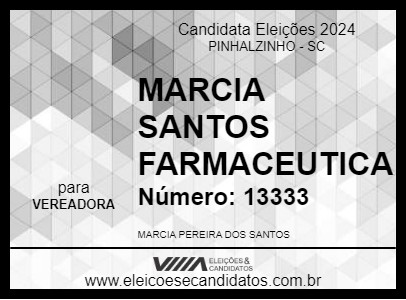 Candidato MARCIA SANTOS FARMACEUTICA 2024 - PINHALZINHO - Eleições