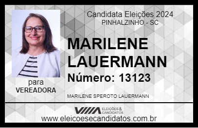 Candidato MARILENE LAUERMANN 2024 - PINHALZINHO - Eleições