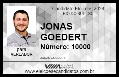 Candidato JONAS GOEDERT 2024 - RIO DO SUL - Eleições