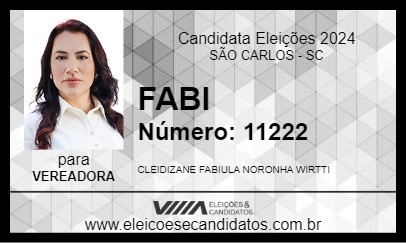 Candidato FABI 2024 - SÃO CARLOS - Eleições