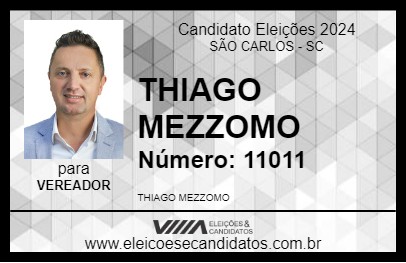 Candidato THIAGO MEZZOMO 2024 - SÃO CARLOS - Eleições