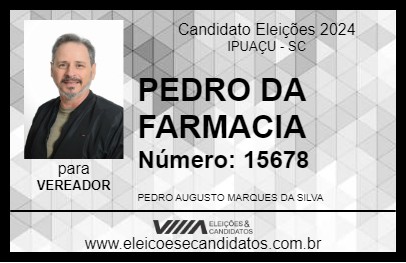 Candidato PEDRO DA FARMACIA  2024 - IPUAÇU - Eleições