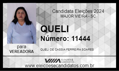 Candidato QUELI 2024 - MAJOR VIEIRA - Eleições