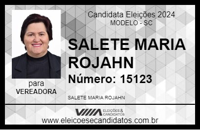 Candidato SALETE MARIA ROJAHN 2024 - MODELO - Eleições