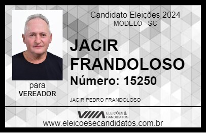 Candidato JACIR FRANDOLOSO 2024 - MODELO - Eleições