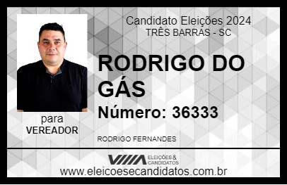 Candidato RODRIGO DO GÁS 2024 - TRÊS BARRAS - Eleições