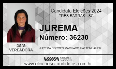 Candidato JUREMA 2024 - TRÊS BARRAS - Eleições