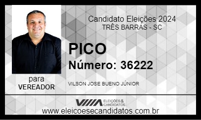 Candidato PICO 2024 - TRÊS BARRAS - Eleições