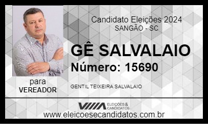 Candidato GÊ SALVALAIO 2024 - SANGÃO - Eleições