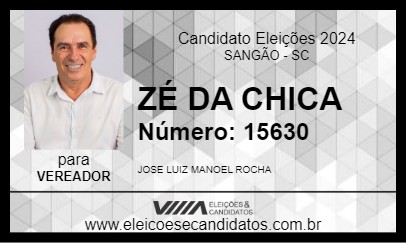 Candidato ZÉ DA CHICA 2024 - SANGÃO - Eleições