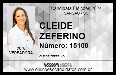 Candidato CLEIDE ZEFERINO 2024 - SANGÃO - Eleições