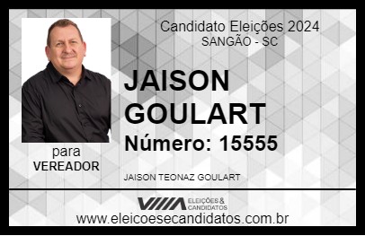 Candidato JAISON GOULART 2024 - SANGÃO - Eleições