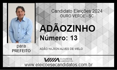 Candidato ADÃOZINHO 2024 - OURO VERDE - Eleições