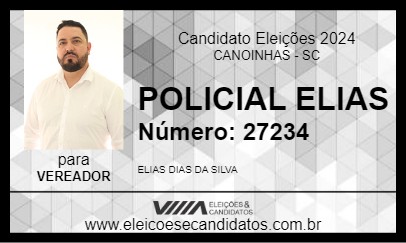 Candidato POLICIAL ELIAS 2024 - CANOINHAS - Eleições