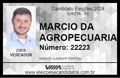 Candidato MARCIO DA  AGROPECUARIA 2024 - ILHOTA - Eleições