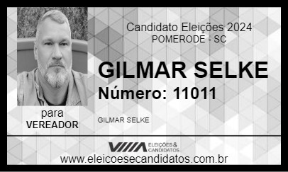 Candidato GILMAR SELKE 2024 - POMERODE - Eleições