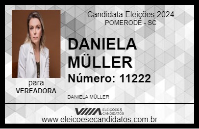 Candidato DANIELA MÜLLER 2024 - POMERODE - Eleições