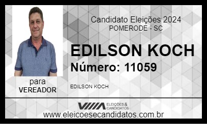 Candidato EDILSON KOCH 2024 - POMERODE - Eleições