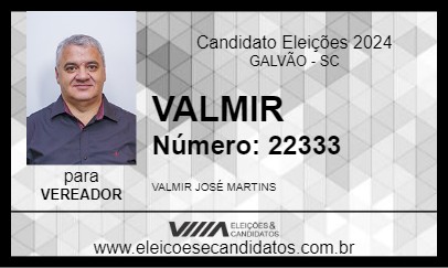 Candidato VALMIR 2024 - GALVÃO - Eleições