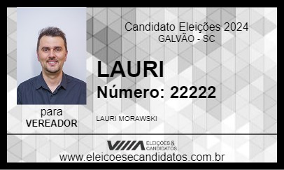 Candidato LAURI 2024 - GALVÃO - Eleições